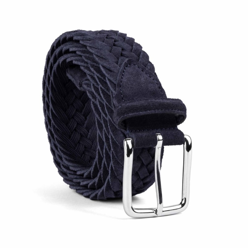 Thumbnail of Braided Suede Belt Blue Alfredo image