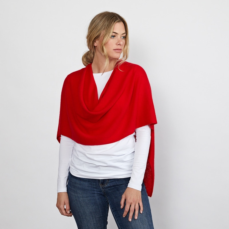 Thumbnail of Lucy Red Multi Way Cashmere Wrap image