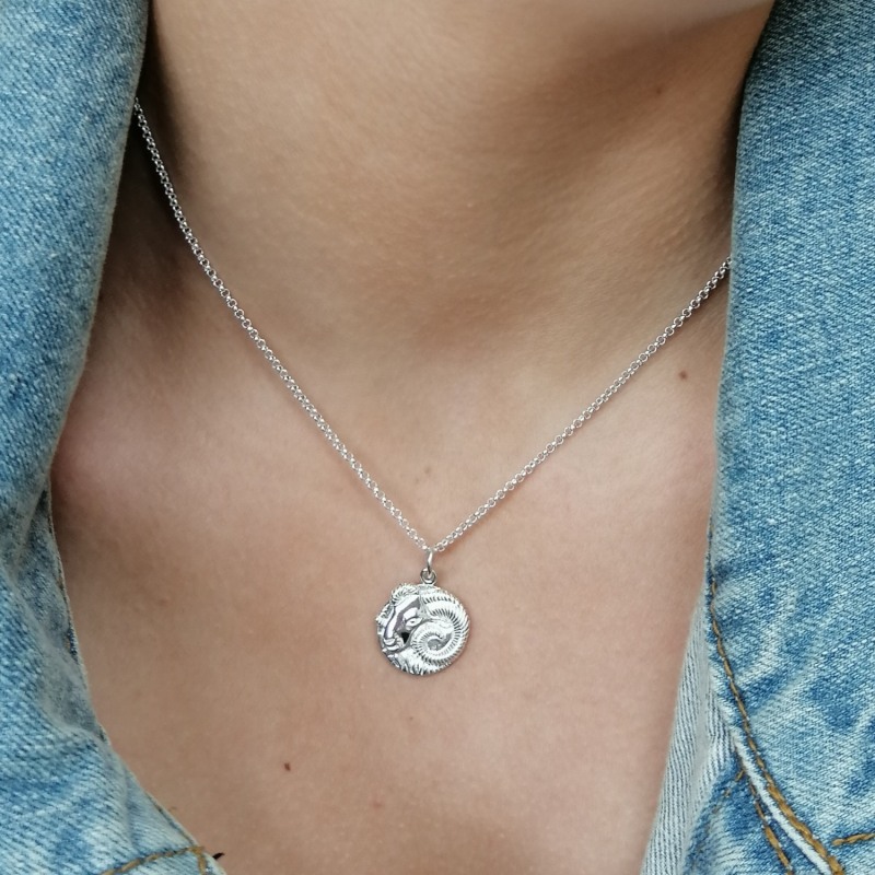 Thumbnail of Silver Aries Zodiac Necklace image