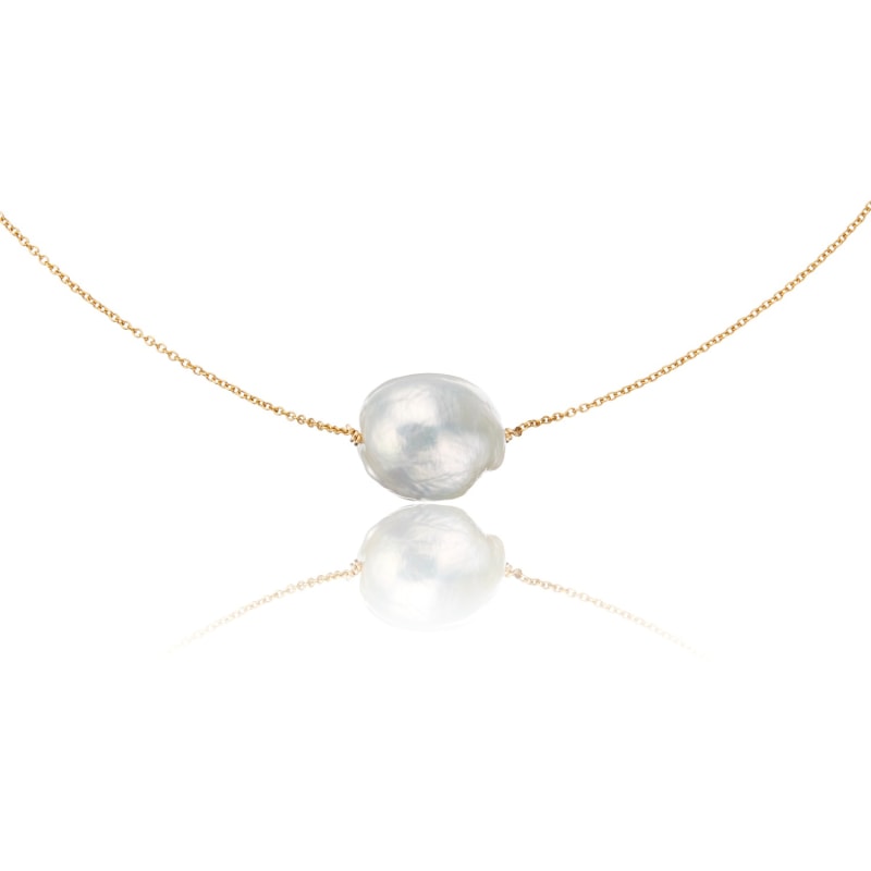 Thumbnail of Gold Baroque Pearl Choker image