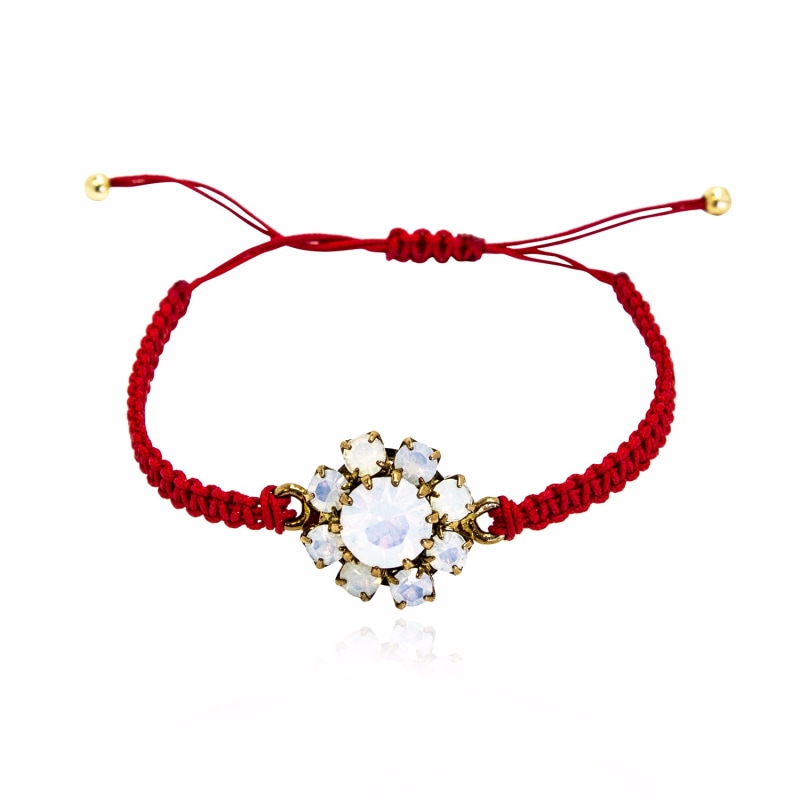 Thumbnail of Florentine Garden red macramè bracelet image