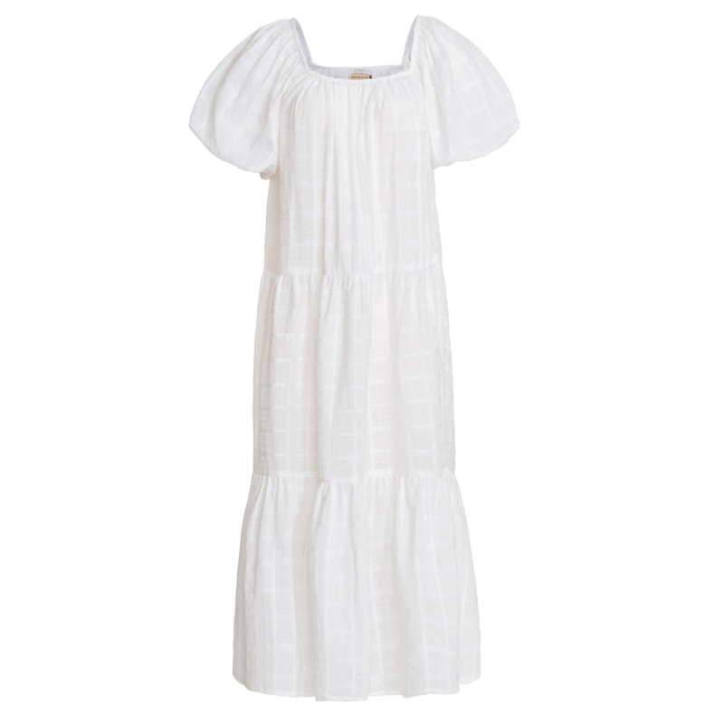 Prairie crochet frill dress white best sale