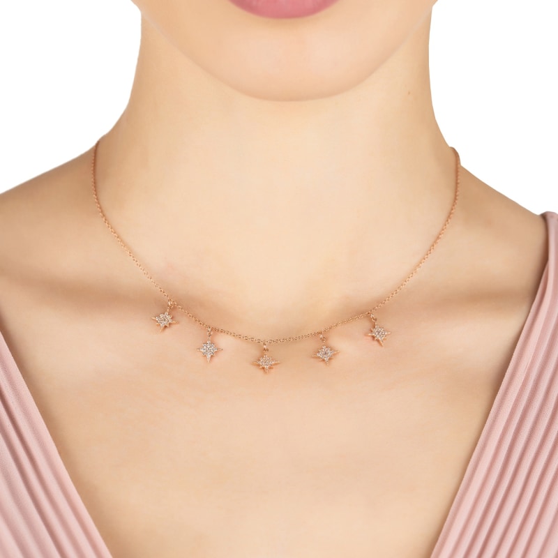 Thumbnail of Starburst Choker Necklace Rosegold image