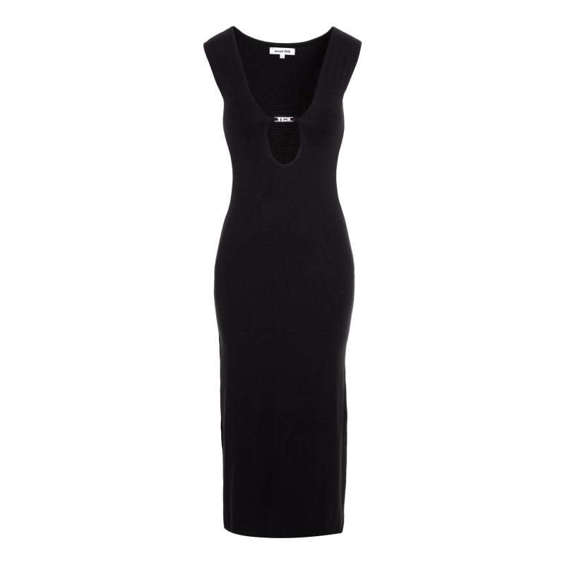 Thumbnail of Gaia Cut Out Midi Black Dress image