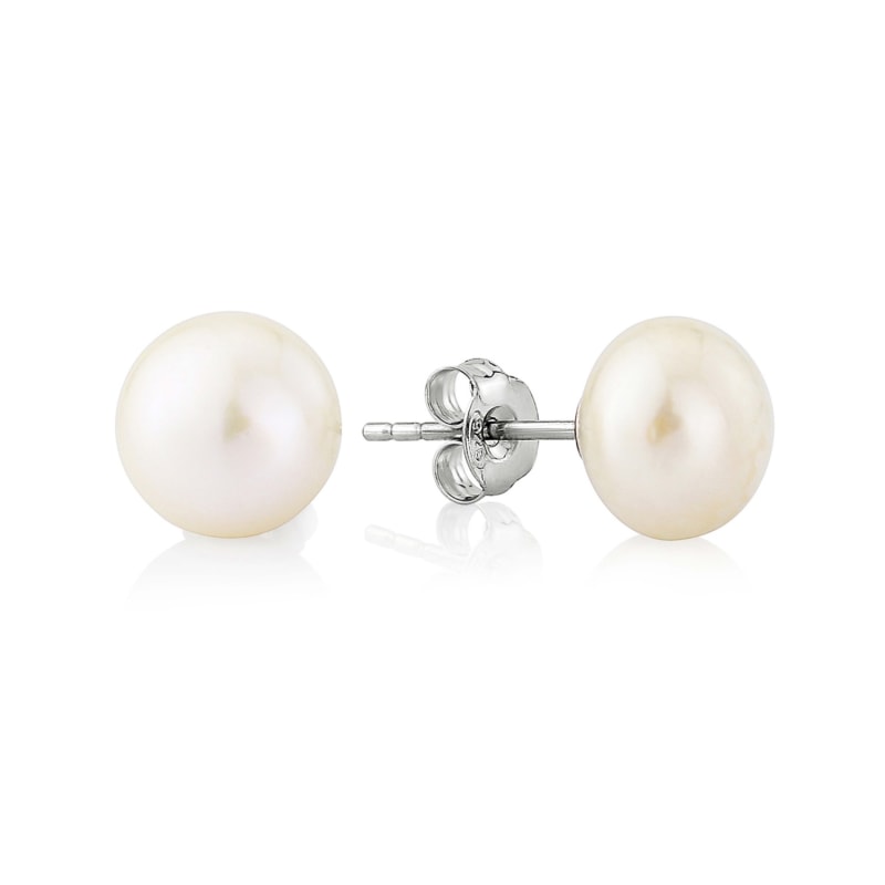 Thumbnail of Molina White Pearl Stud Earrings image