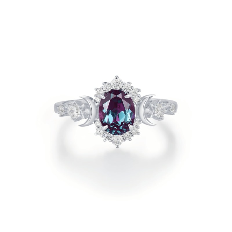 Thumbnail of Galactic Alexandrite Ring White Gold Vermeil image