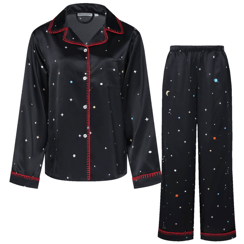 Galaxy Edition Silk Pajamas Long Set by NOT JUST PAJAMA