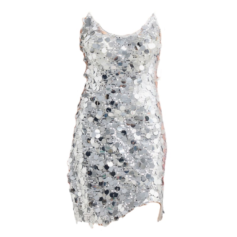 Thumbnail of Galaxy Mini Sequin Dress Silver image