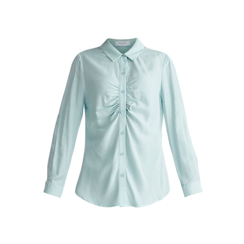 Gathered Front Shirt - Teal by PAISIE