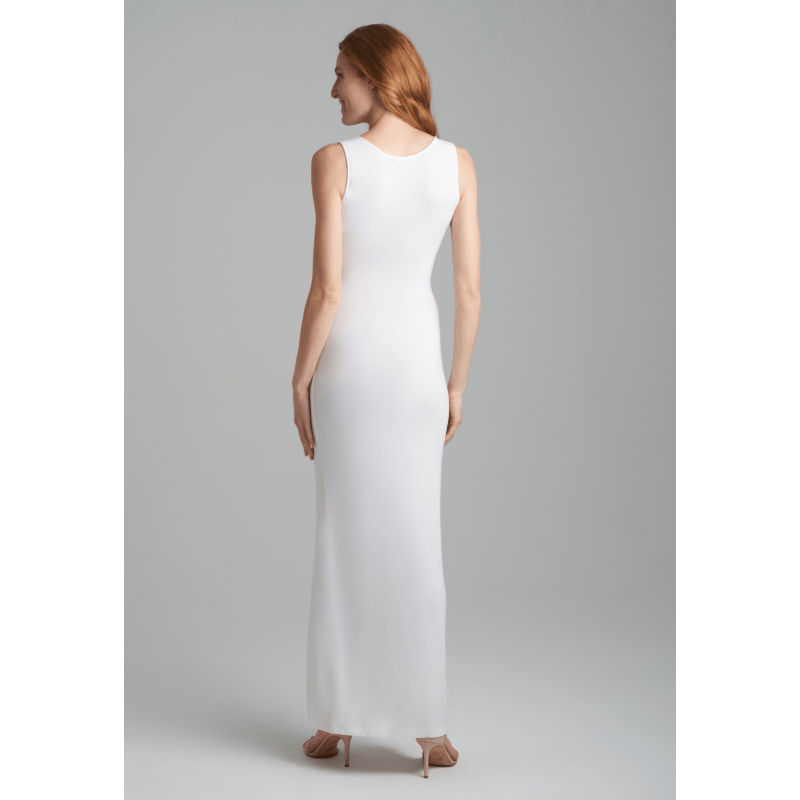 Thumbnail of Caterina Long Stretch Knit Dress In White image