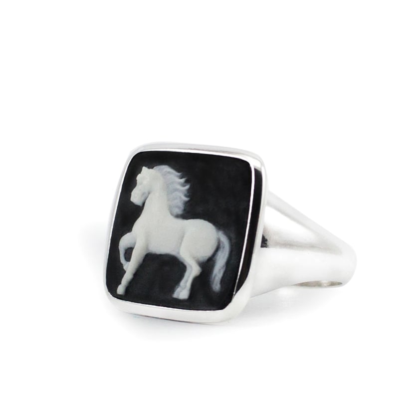 Thumbnail of Horse Cameo Signet Ring image