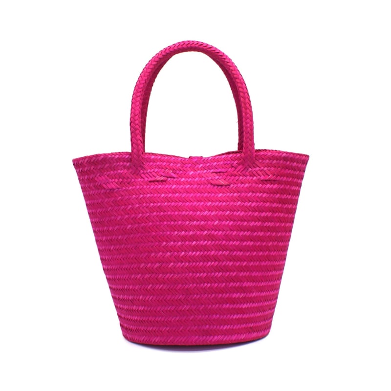 Thumbnail of Kensington Fuchsia Mini Tote Straw Bag image