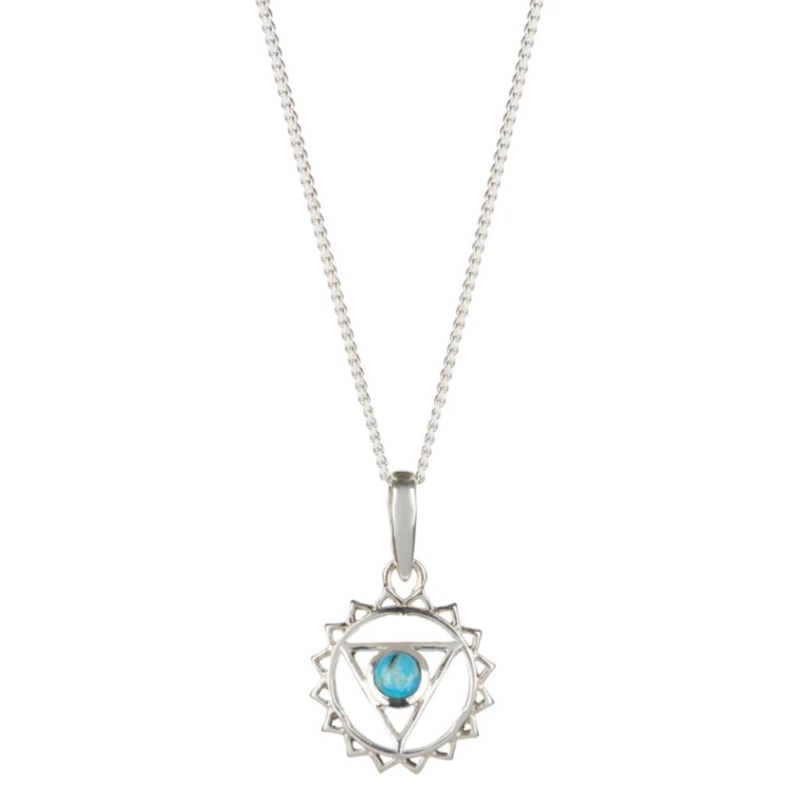 Thumbnail of Throat Chakra Silver Necklace - Turquoise image