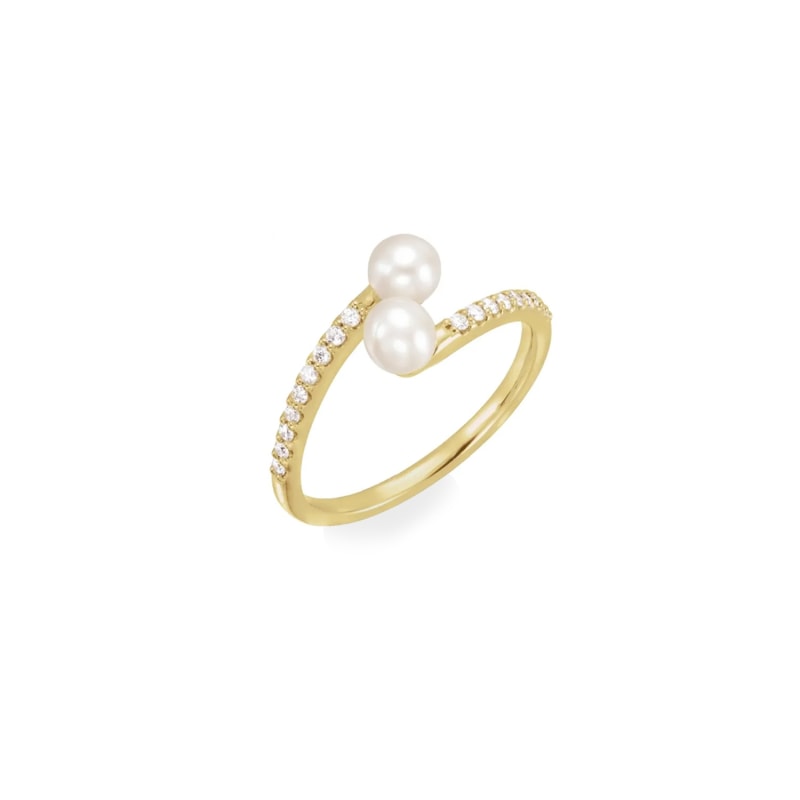 Thumbnail of Olivia Pearl & Diamond Ring image