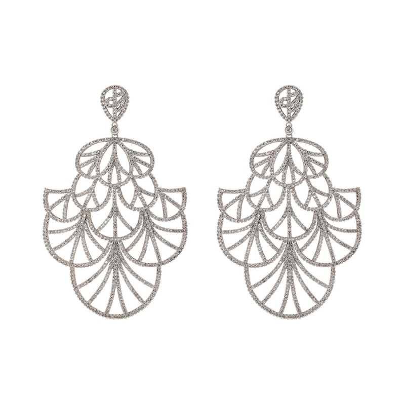 Thumbnail of Geisha Earrings - Silver image