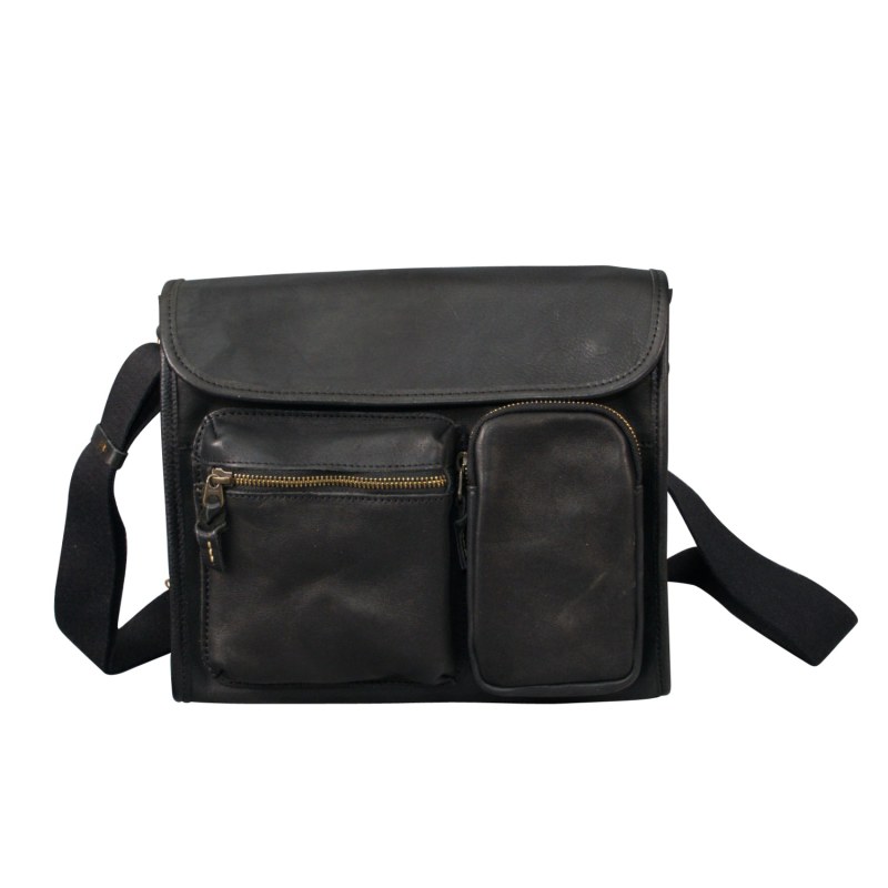 Thumbnail of Genuine Leather Crossbody Bag - Black image