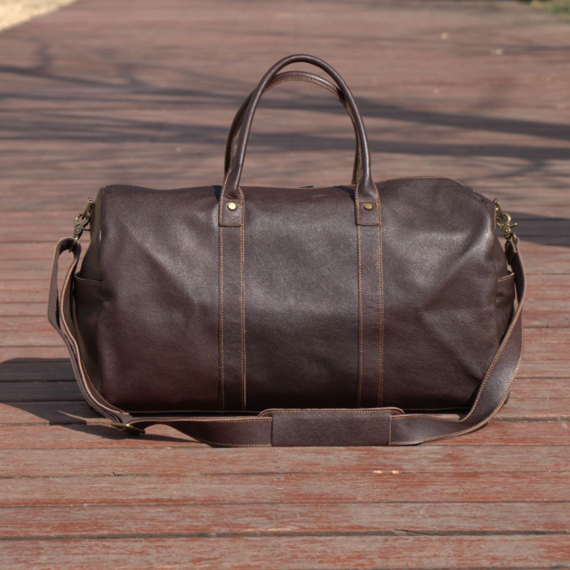 Thumbnail of Genuine Leather Holdall - Taupe Brown image