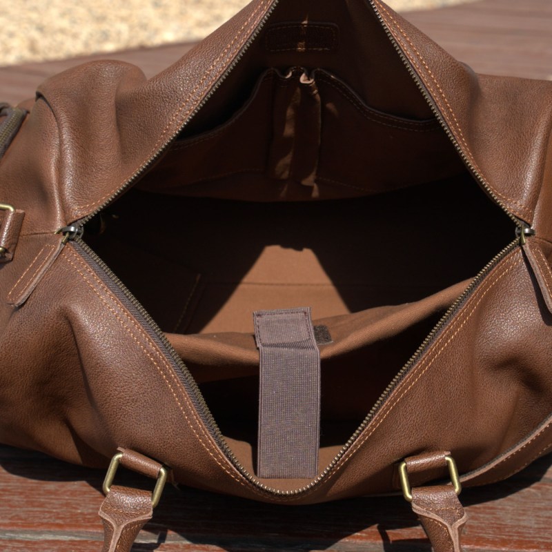 Thumbnail of Genuine Leather Holdall - Taupe Brown image