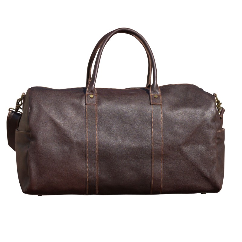 Thumbnail of Genuine Leather Holdall - Taupe Brown image