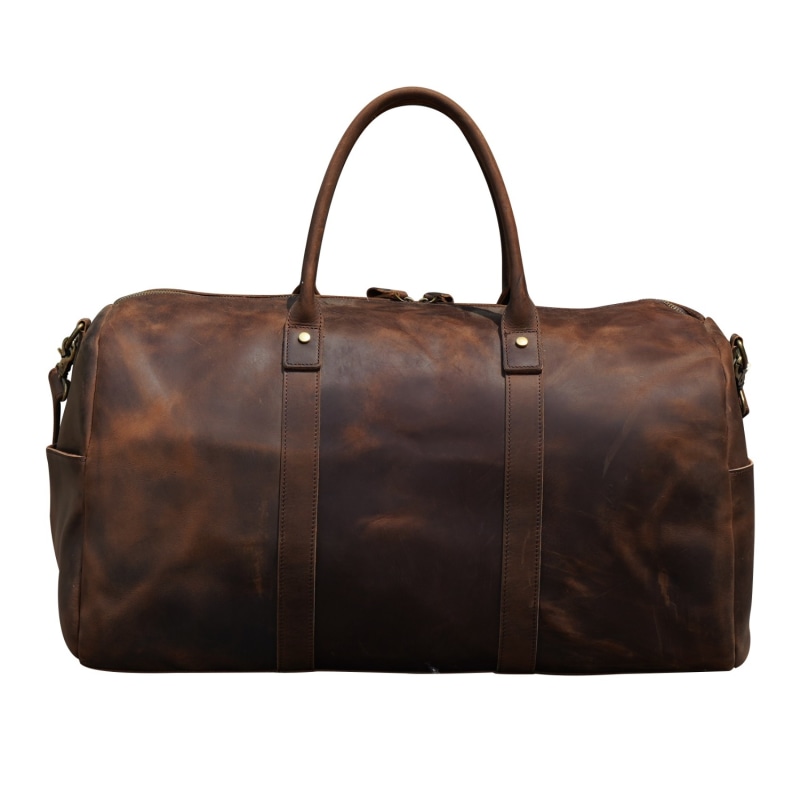 Thumbnail of Genuine Leather Holdall - Worn Dark Brown image