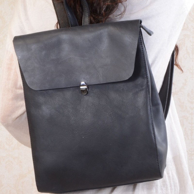 Thumbnail of Genuine Leather Slim Backpack image