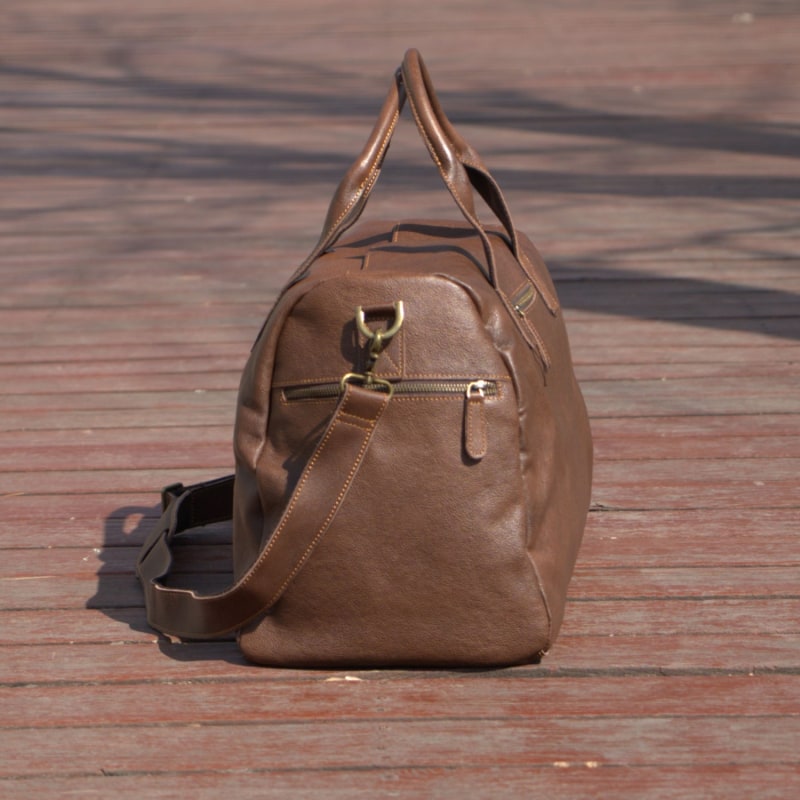 Thumbnail of Genuine Leather Weekend Bag - Chestnut image