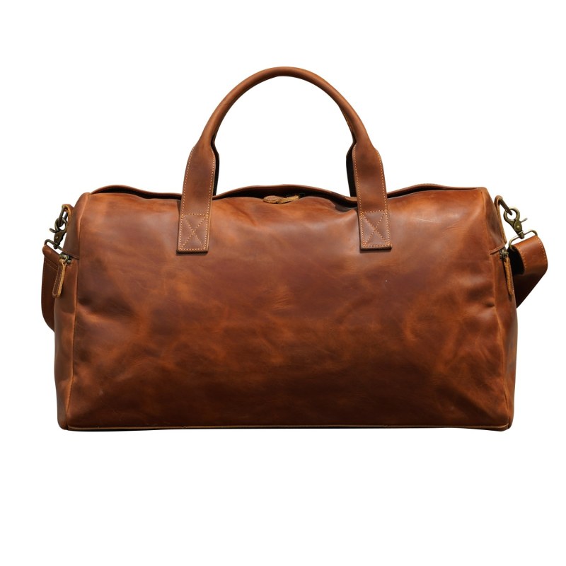 Thumbnail of Genuine Leather Weekend Bag - Light Brown image