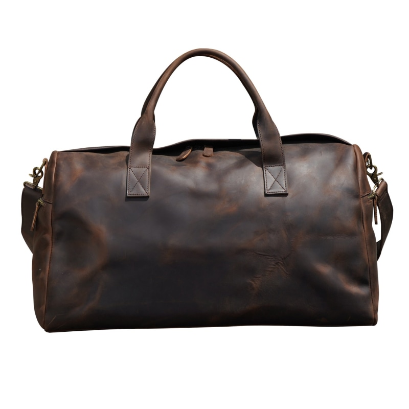 Genuine leather duffel bag 2025