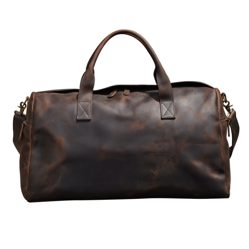 Thumbnail of Genuine Leather Weekend Bag - Worn Dark Brown image