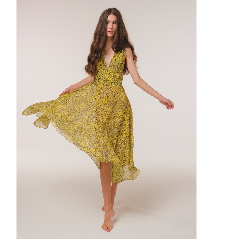 Thumbnail of Animalier 100% Silk Print Dress image