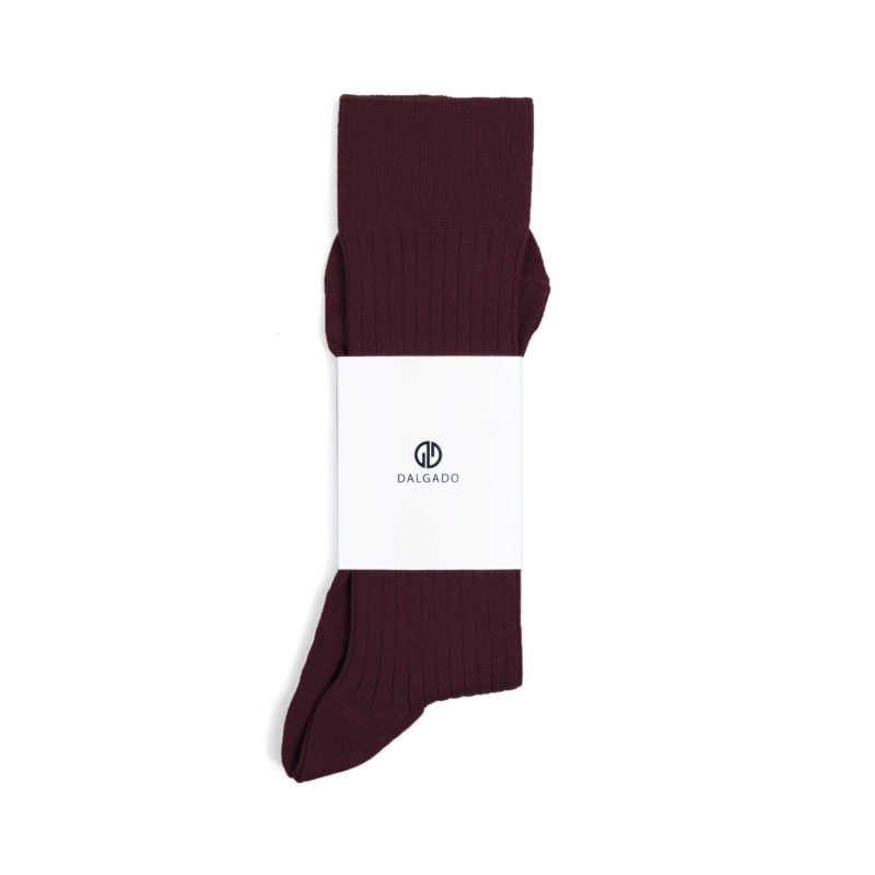 Thumbnail of 3 Pack Scottish Lisle Cotton Socks Burgundy Ruben image