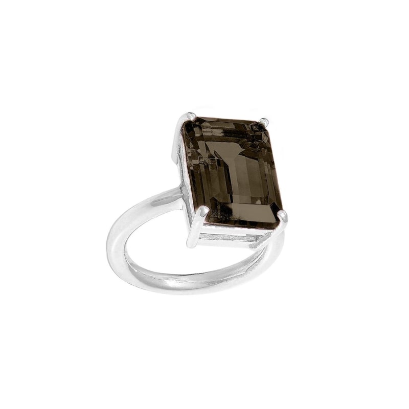 Macy's smoky store quartz ring