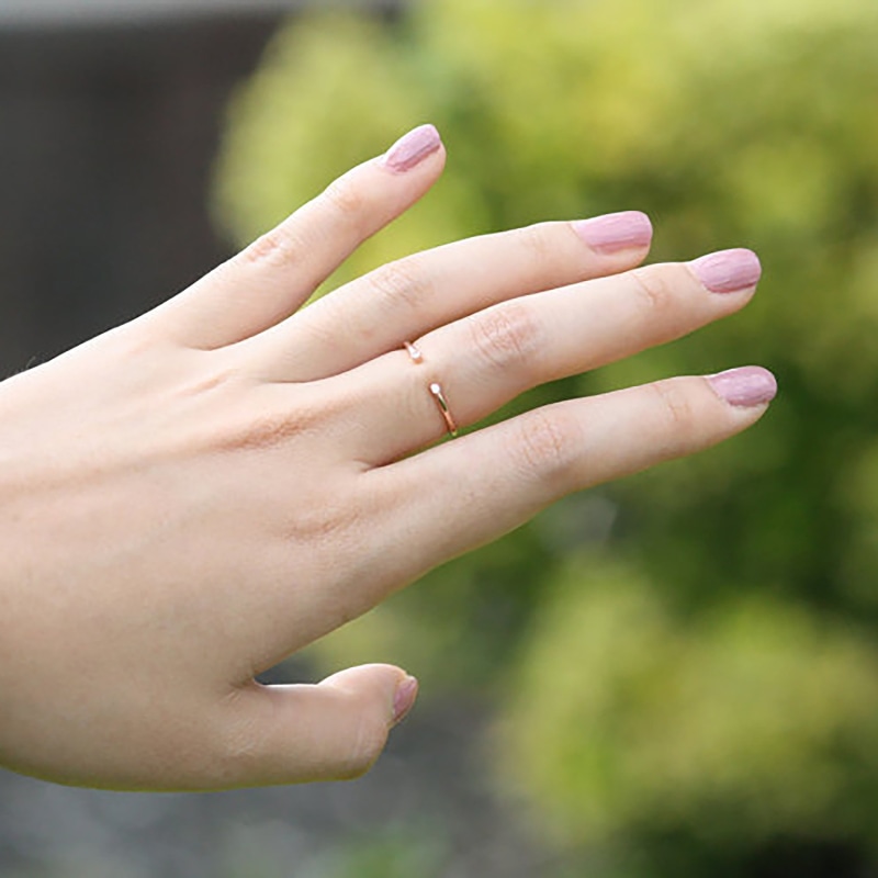 Thumbnail of Natural Diamond Open Cuff Rose Gold Ring image