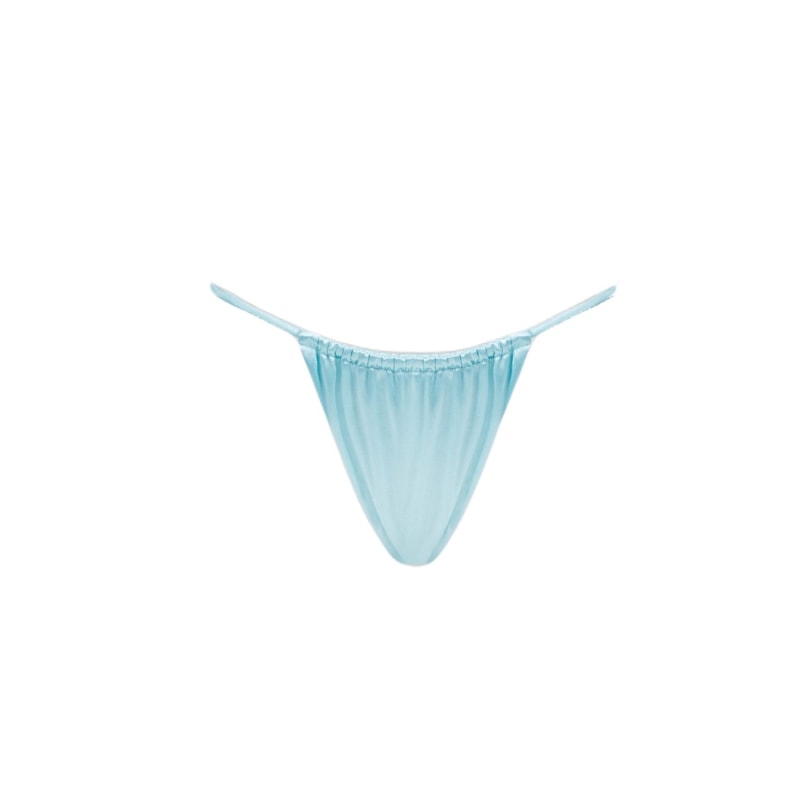 Thumbnail of Gia Bikini Satin Bottoms In Ocean image