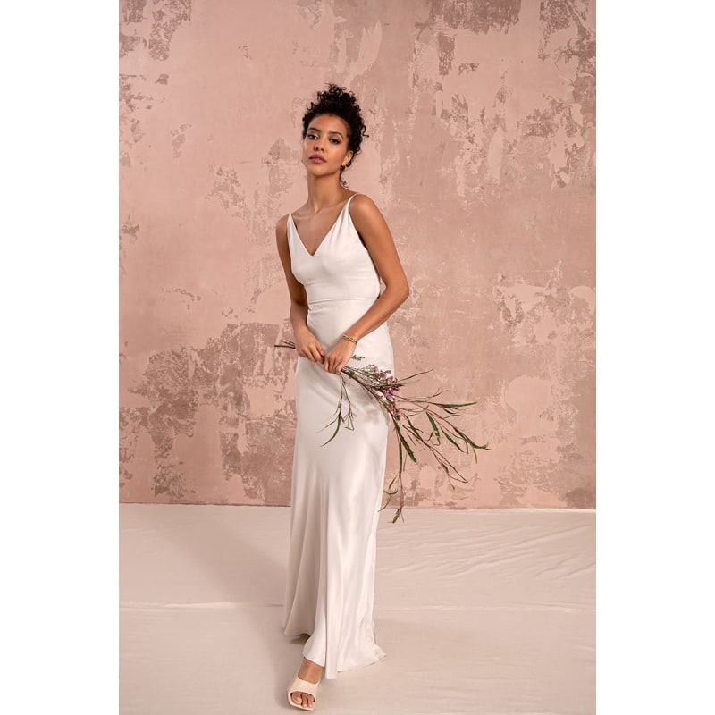 Thumbnail of Gigi Evening Dress In Oyster Ivory image