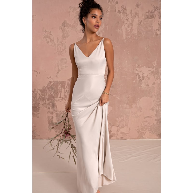 Thumbnail of Gigi Evening Dress In Oyster Ivory image
