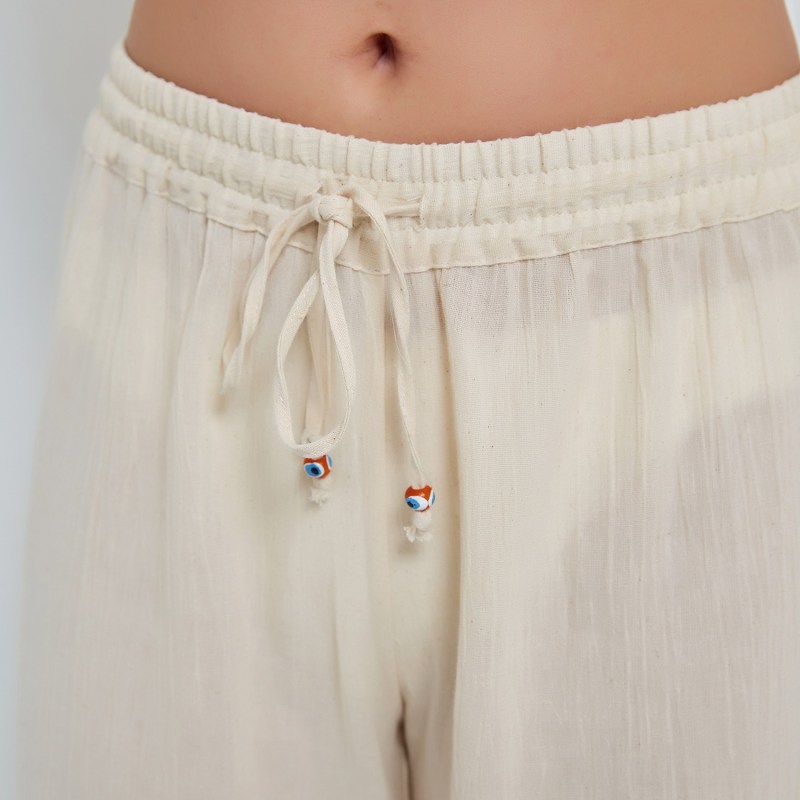 Thumbnail of Pull-On Trousers Crinkle Organic Cotton In Beige image