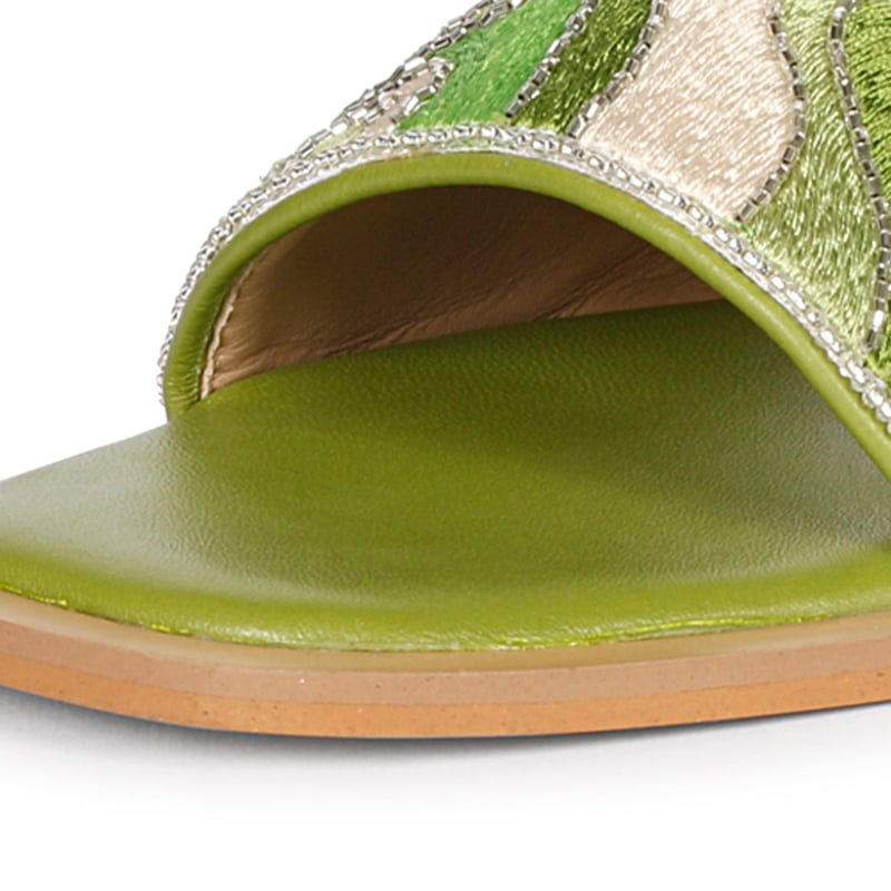 Thumbnail of Giorgia Multi Green - Flat Sandals image