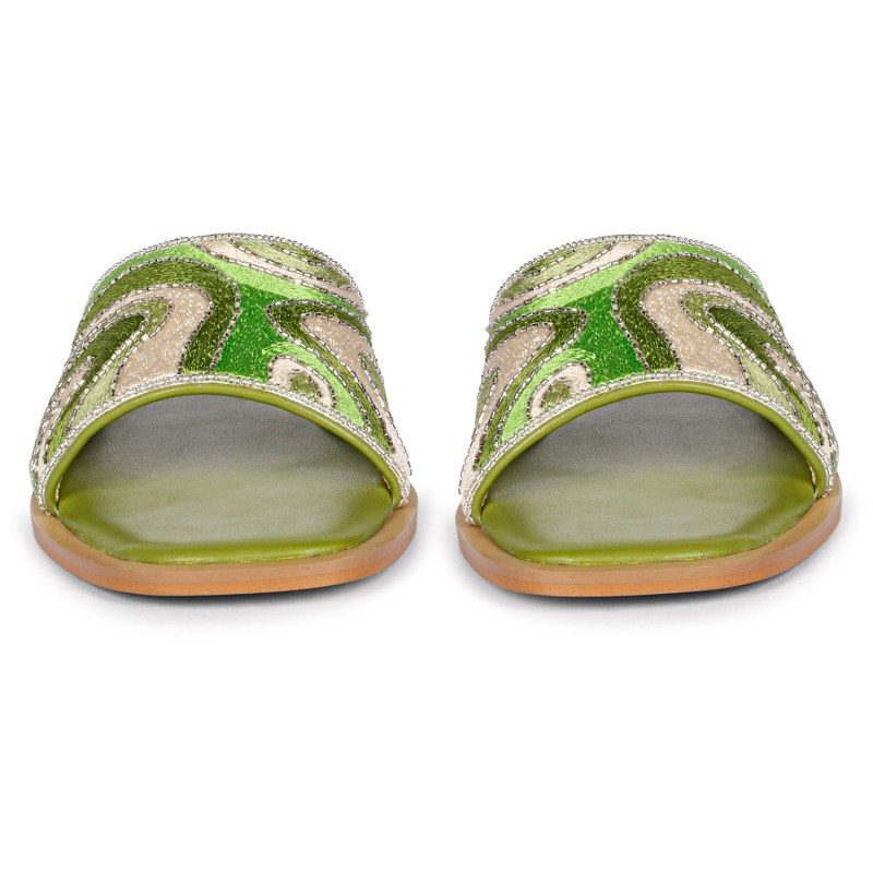 Thumbnail of Giorgia Multi Green - Flat Sandals image