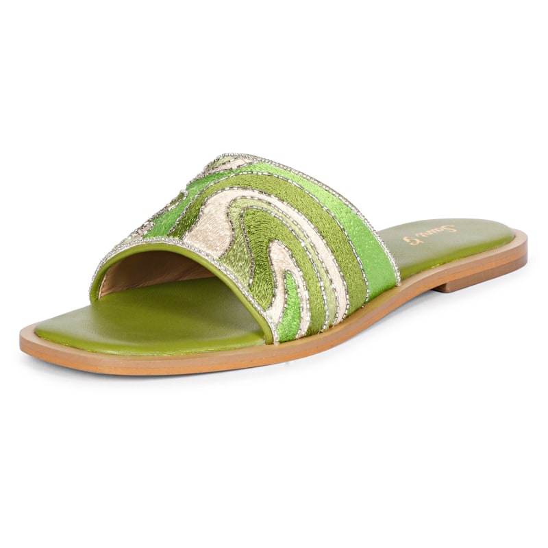 Thumbnail of Giorgia Multi Green - Flat Sandals image