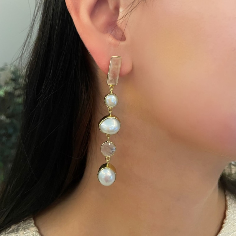 Semi precious drop earrings shop