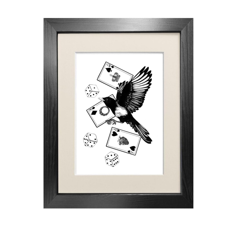 Thumbnail of 'Mysterious Magpie' - Fine Art Print A3 image