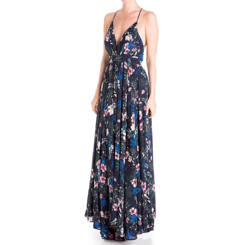 Thumbnail of Enchanted Garden Maxi Dress - Wildflower Navy image