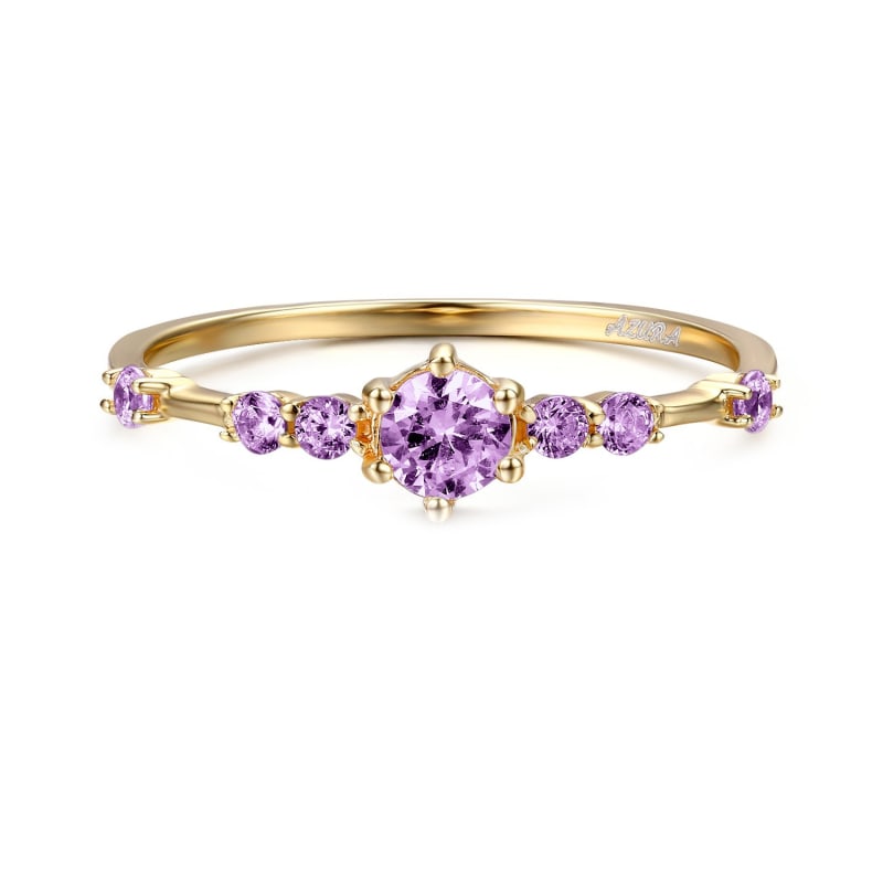 Thumbnail of The Center Of The Universe Amethyst Ring Yellow Gold Vermeil image