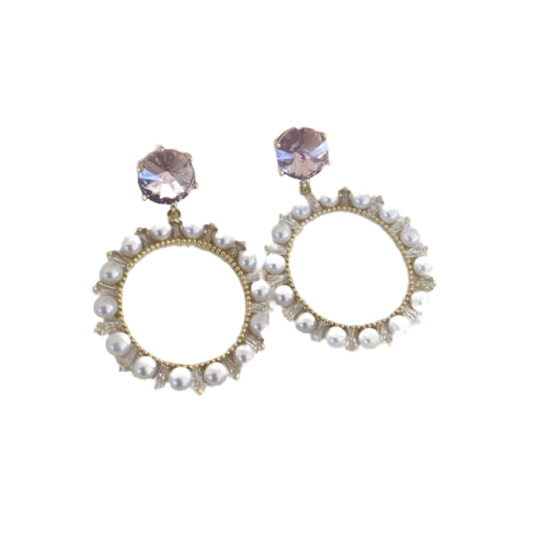 Thumbnail of Lilac & Pearl Earrings image