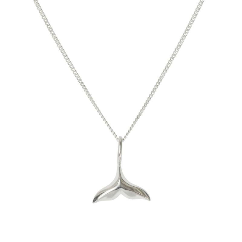 Silver whale hotsell tail pendant