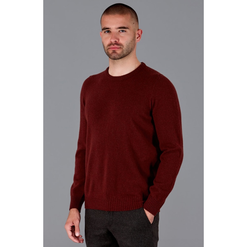 Mens British Lambswool Crew Neck Archer Jumper - Nebula | Paul James  Knitwear | Wolf u0026 Badger