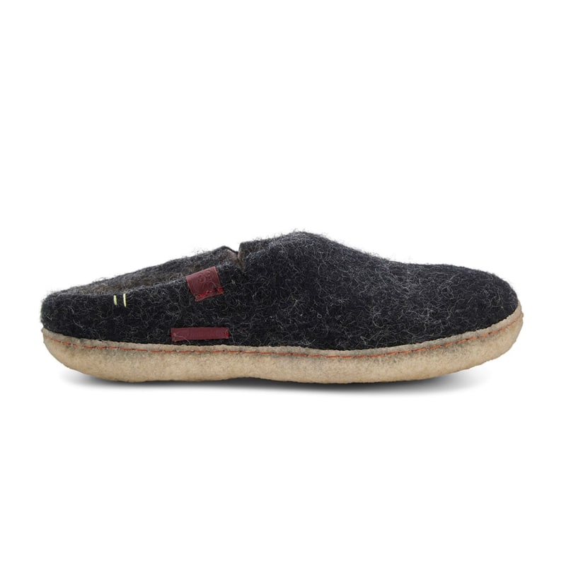 Thumbnail of Men's Classic Slipper - Black With Natural Crepe Rubber Sole image