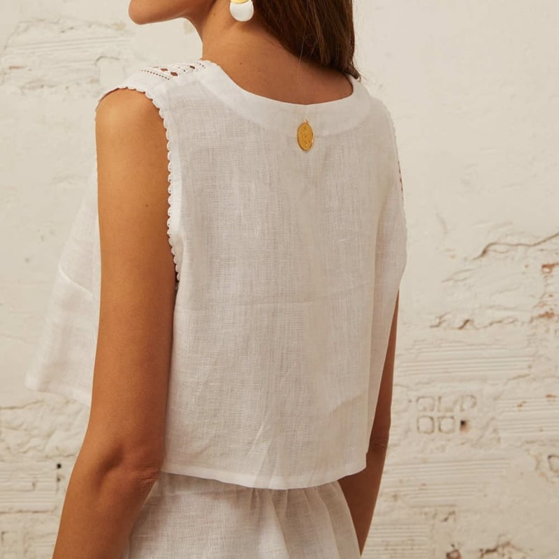 Thumbnail of Glafira Crop Top In Elegant White image