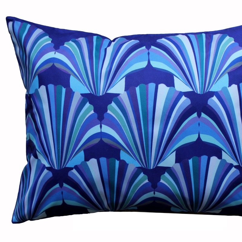 Thumbnail of Blue Weatherproof Shell Deco Cushion image